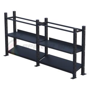 Купить Модульный стеллаж для гантелей, гирь и медболов 2580х430х1200 (2 секции) в Куйбышеве 