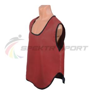Купить Манишка футбольная односторонняя Spektr Sport красная, р.36-40 в Куйбышеве 