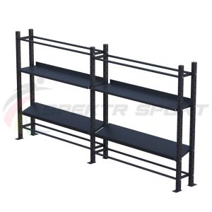Купить Модульный стеллаж для гантелей, гирь и медболов 3780х430х1950 (2 секции) в Куйбышеве 