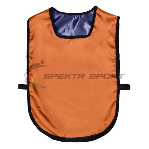 Купить Манишка футбольная двусторонняя универсальная Spektr Sport оранжево-синяя в Куйбышеве 