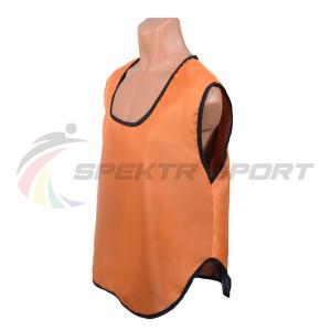 Купить Манишка футбольная односторонняя Spektr Sport оранжевая, р.36-40 в Куйбышеве 