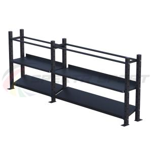 Купить Модульный стеллаж для гантелей, гирь и медболов 3180х430х1200 (2 секции) в Куйбышеве 