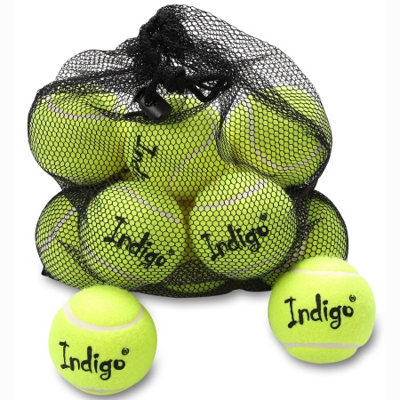 Купить Мяч для большого тенниса Indigo (12 шт в сетке) начальный уровень в Куйбышеве 